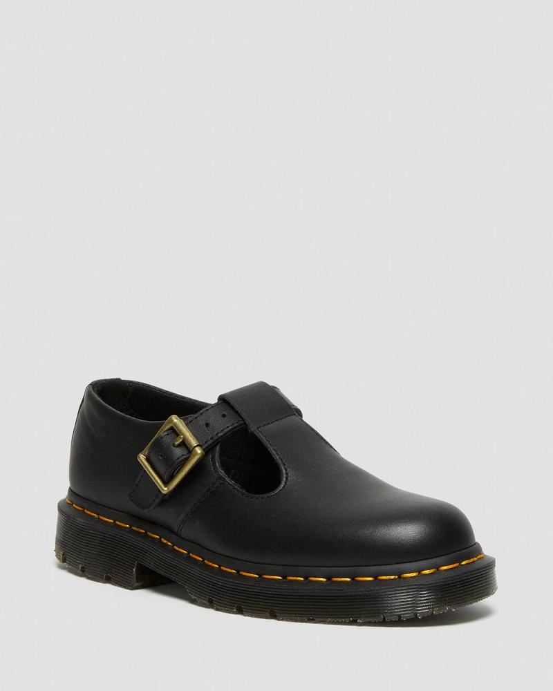 Black Women\'s Dr Martens Polley Slip Resistant Work Shoes | CA 404NWY